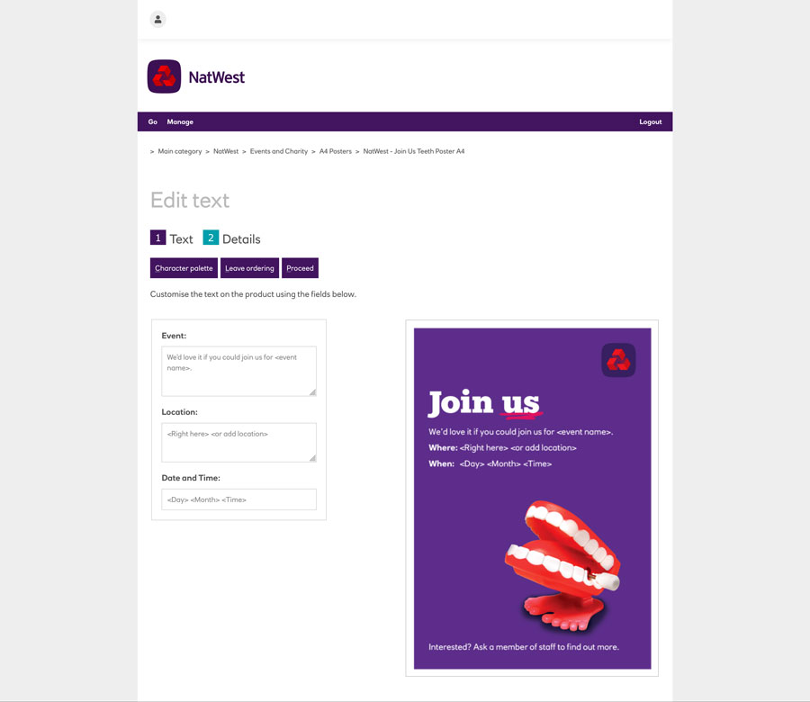 natwest join us teeth poster